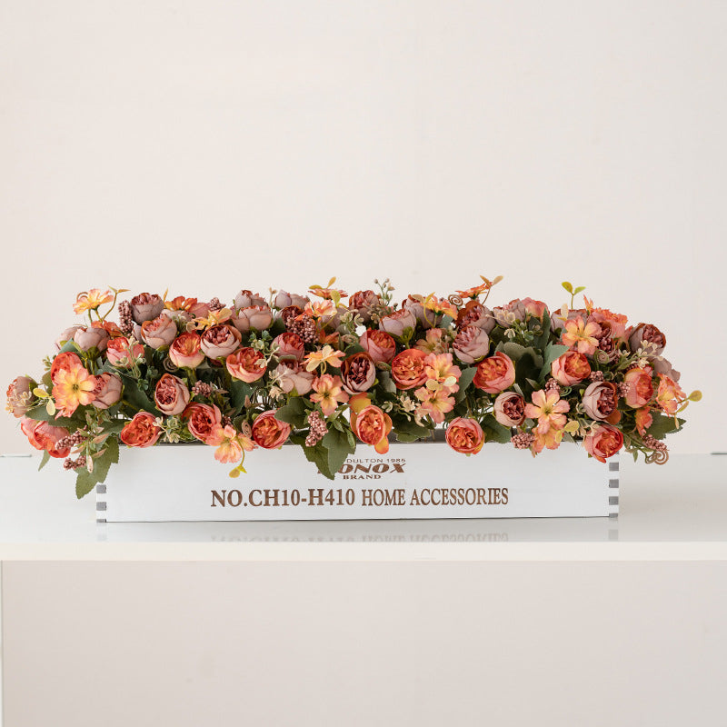 Solid Wood Fence Stem – 23.6" Long, 5.9" Wide, 5.9" High | Faux Flower Arrangement, Living Room & Home Decoration