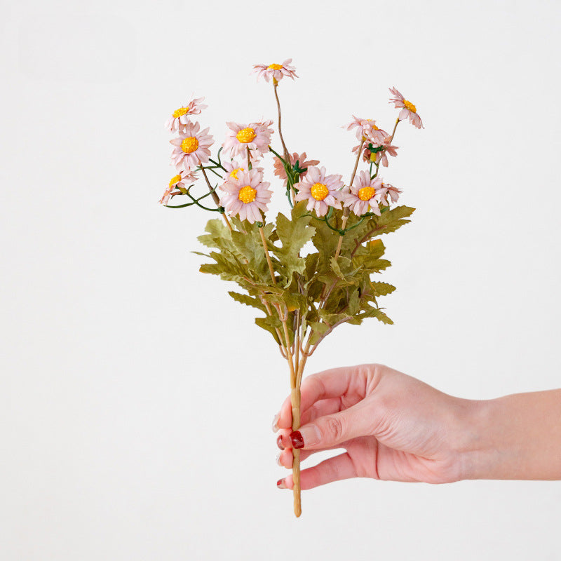 Artificial French Sunflower Stem – 11.8" Tall, Multi-Branch, 5.9" Wide | Faux Silk Flower Arrangement, Home & Living Room Decoration