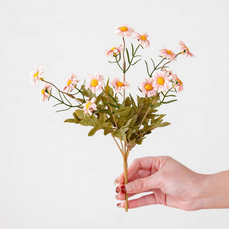 Artificial French Sunflower Stem – 11.8" Tall, Multi-Branch, 5.9" Wide | Faux Silk Flower Arrangement, Home & Living Room Decoration