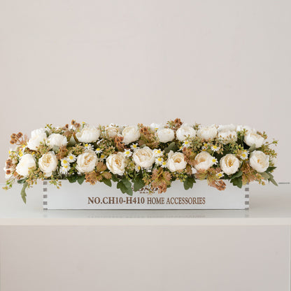 Solid Wood Fence Stem – 23.6" Long, 5.9" Wide, 5.9" High | Faux Flower Arrangement, Living Room & Home Decoration