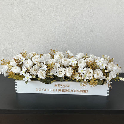 Solid Wood Fence Stem – 23.6" Long, 5.9" Wide, 5.9" High | Faux Flower Arrangement, Living Room & Home Decoration