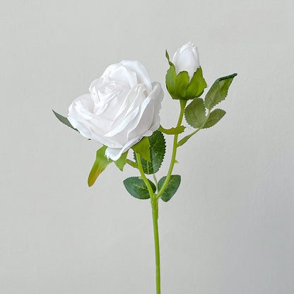Artificial Maillard Rose Stem – 13.8" Tall, 2 Flower Heads, 3.1" Flower Head Diameter | Faux Wedding & DIY Decoration