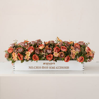 Solid Wood Fence Stem – 23.6" Long, 5.9" Wide, 5.9" High | Faux Flower Arrangement, Living Room & Home Decoration