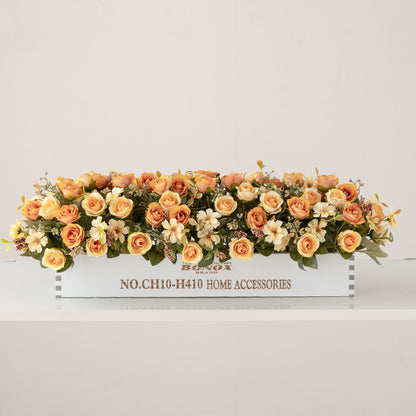 Solid Wood Fence Stem – 23.6" Long, 5.9" Wide, 5.9" High | Faux Flower Arrangement, Living Room & Home Decoration
