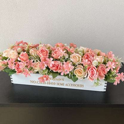 Solid Wood Fence Stem – 23.6" Long, 5.9" Wide, 5.9" High | Faux Flower Arrangement, Living Room & Home Decoration