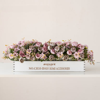 Solid Wood Fence Stem – 23.6" Long, 5.9" Wide, 5.9" High | Faux Flower Arrangement, Living Room & Home Decoration