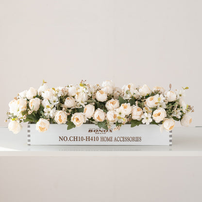 Solid Wood Fence Stem – 23.6" Long, 5.9" Wide, 5.9" High | Faux Flower Arrangement, Living Room & Home Decoration