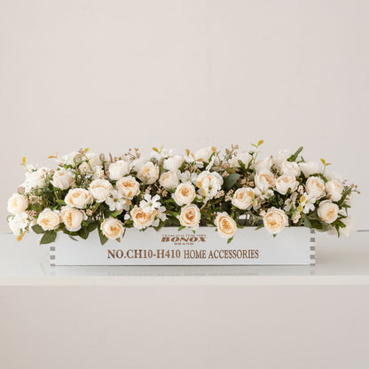 Solid Wood Fence Stem – 23.6" Long, 5.9" Wide, 5.9" High | Faux Flower Arrangement, Living Room & Home Decoration