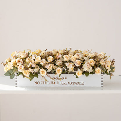 Solid Wood Fence Stem – 23.6" Long, 5.9" Wide, 5.9" High | Faux Flower Arrangement, Living Room & Home Decoration