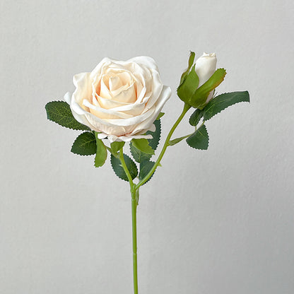 Artificial Maillard Rose Stem – 13.8" Tall, 2 Flower Heads, 3.1" Flower Head Diameter | Faux Wedding & DIY Decoration