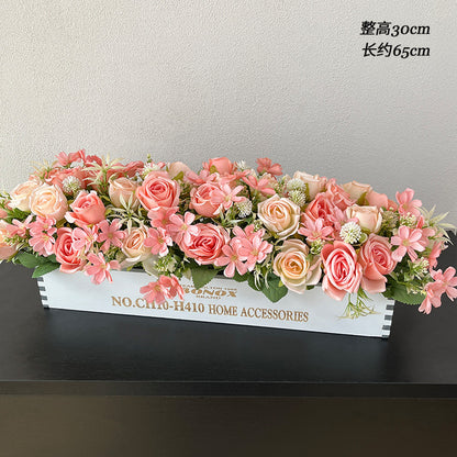 Solid Wood Fence Stem – 23.6" Long, 5.9" Wide, 5.9" High | Faux Flower Arrangement, Living Room & Home Decoration