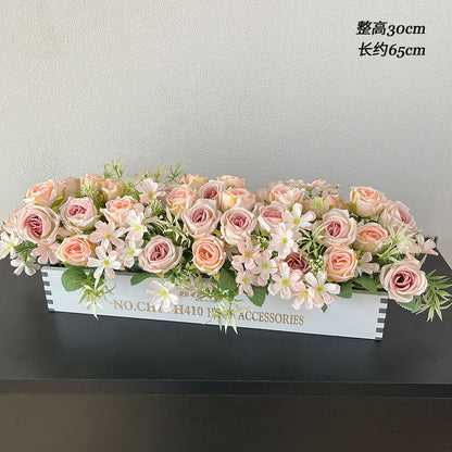 Solid Wood Fence Stem – 23.6" Long, 5.9" Wide, 5.9" High | Faux Flower Arrangement, Living Room & Home Decoration