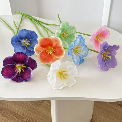 Artificial Tulip Stem – 21.7" Tall, 4.3" Flower Head, Leafless | Artificial Flowers for Wedding & DIY
