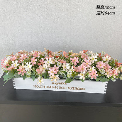 Solid Wood Fence Stem – 23.6" Long, 5.9" Wide, 5.9" High | Faux Flower Arrangement, Living Room & Home Decoration