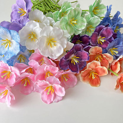 Artificial Tulip Stem – 21.7" Tall, 4.3" Flower Head, Leafless | Artificial Flowers for Wedding & DIY