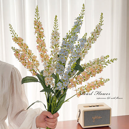 Artificial Delphinium Stem – 29.5" Tall, Large Single Branch, 4.3" Wide | Faux Hyacinth Flower Arrangement, Wedding & Home Decoration