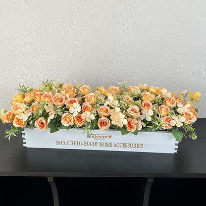 Solid Wood Fence Stem – 23.6" Long, 5.9" Wide, 5.9" High | Faux Flower Arrangement, Living Room & Home Decoration