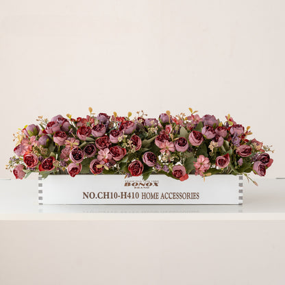 Solid Wood Fence Stem – 23.6" Long, 5.9" Wide, 5.9" High | Faux Flower Arrangement, Living Room & Home Decoration