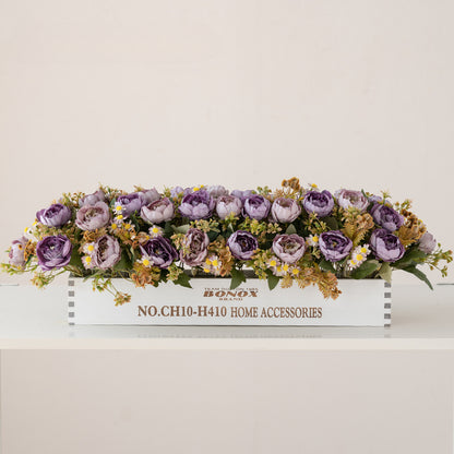 Solid Wood Fence Stem – 23.6" Long, 5.9" Wide, 5.9" High | Faux Flower Arrangement, Living Room & Home Decoration