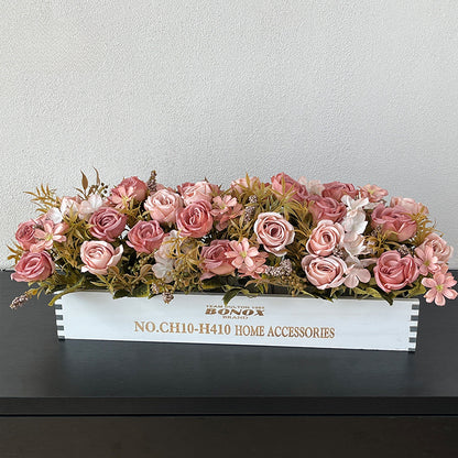 Solid Wood Fence Stem – 23.6" Long, 5.9" Wide, 5.9" High | Faux Flower Arrangement, Living Room & Home Decoration