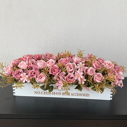 Solid Wood Fence Stem – 23.6" Long, 5.9" Wide, 5.9" High | Faux Flower Arrangement, Living Room & Home Decoration