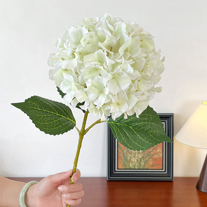 Artificial 3-Leaf Lisa Hydrangea Stem – 23.6" Tall, 7.9" Flower Head, 144 Pieces | Faux Flowers for Wedding & DIY Table Arrangements